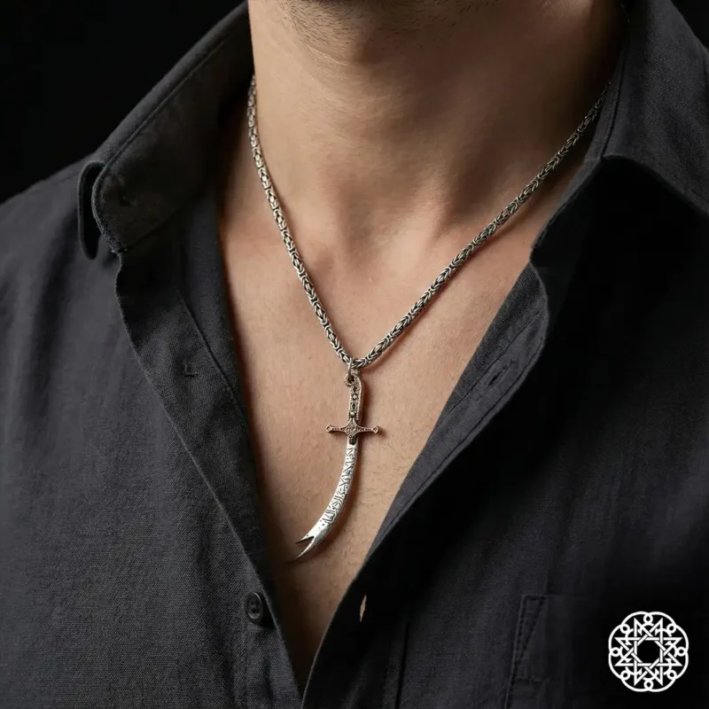 Zülfikar Gümüş Kolye Modeli