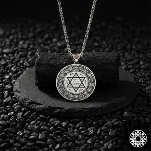 Ayetel Kürsi Hz Süleyman’ın Mührü Gümüş Kolye Modeli