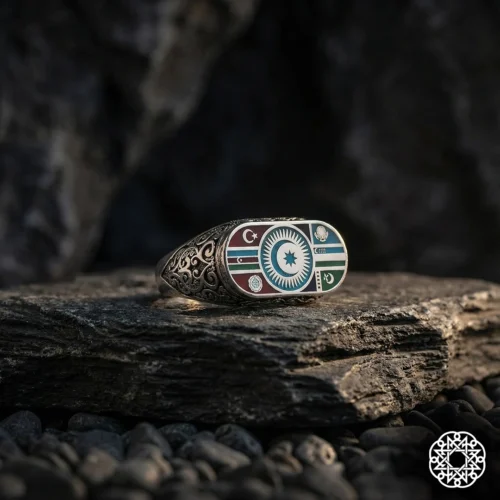 3 Türk Teşkilatı Gümüş Yüzük Modeli