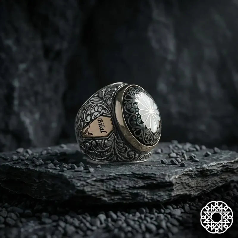 İsimli Taşlı Gümüş Yüzük