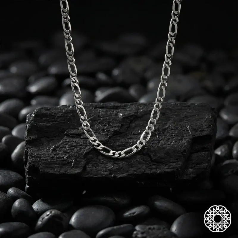 4 Klasik Gurmet Zincir Gümüş Erkek Kolye Modeli