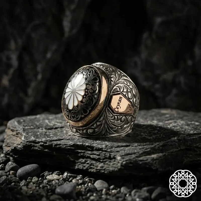 İsimli Taşlı Gümüş Yüzük