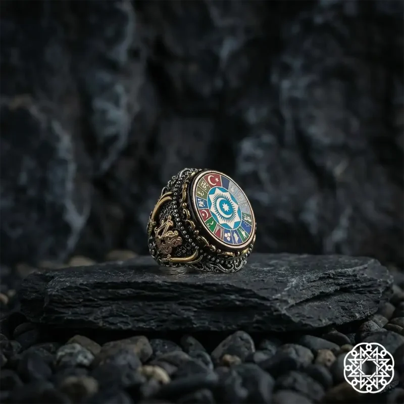 Türk İmparatorluğu Gümüş Erkek Yüzük Modeli