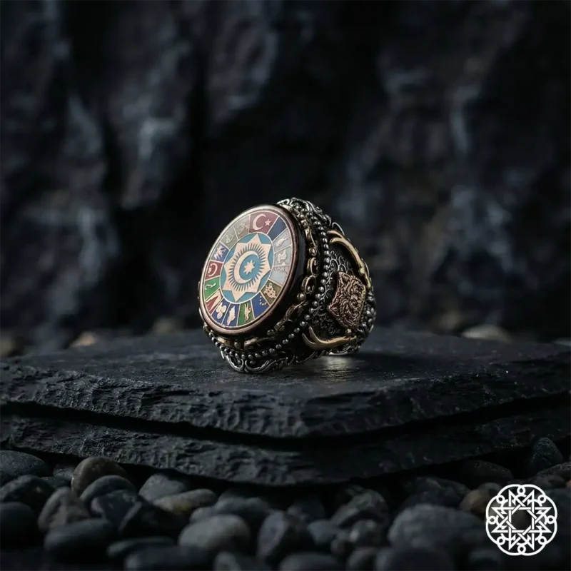 Türk İmparatorluğu Gümüş Erkek Yüzük Modeli