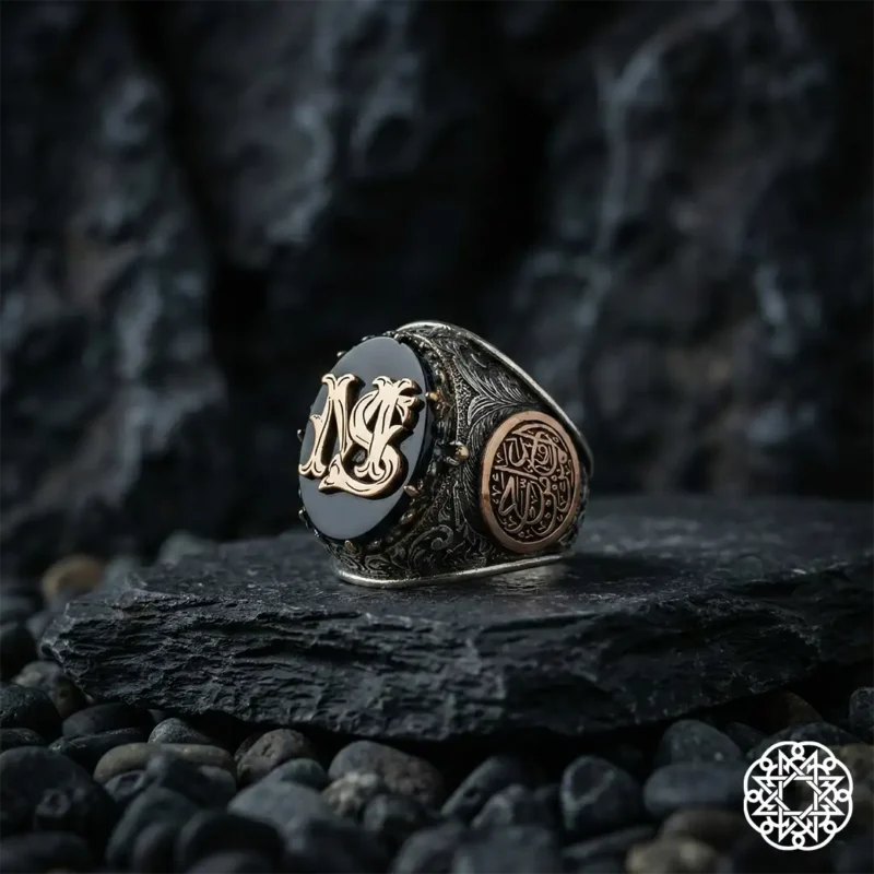 İsimli Değerli Kıl Gümüş Erkek Yüzük Modeli