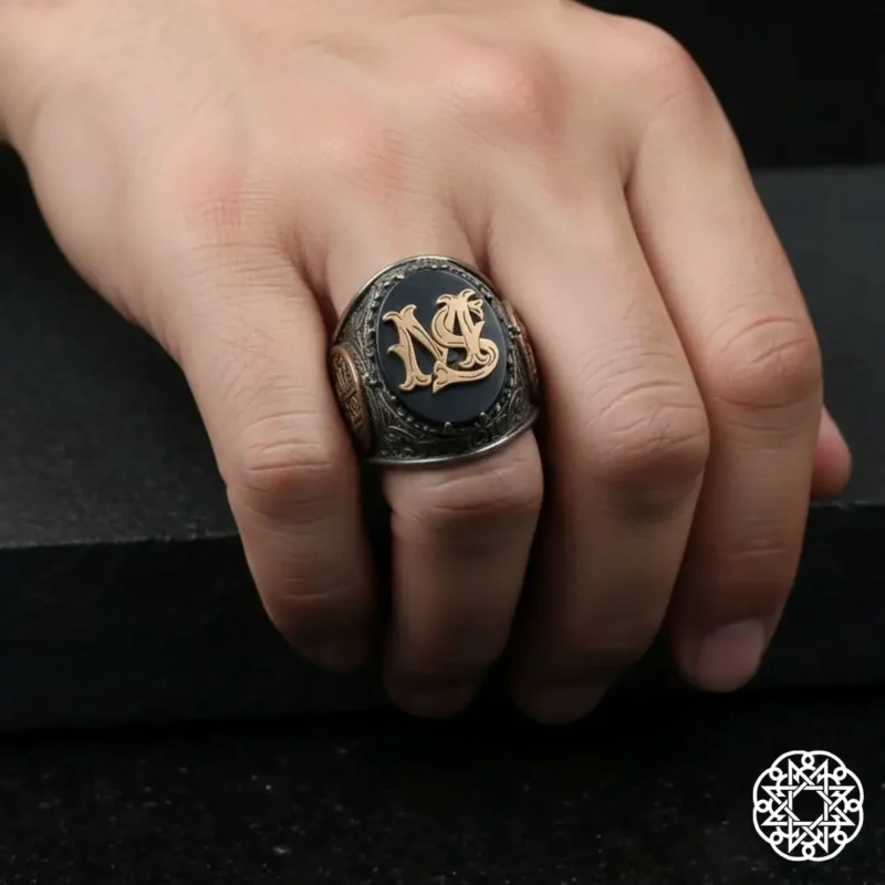 İsimli Değerli Kıl Gümüş Erkek Yüzük Modeli