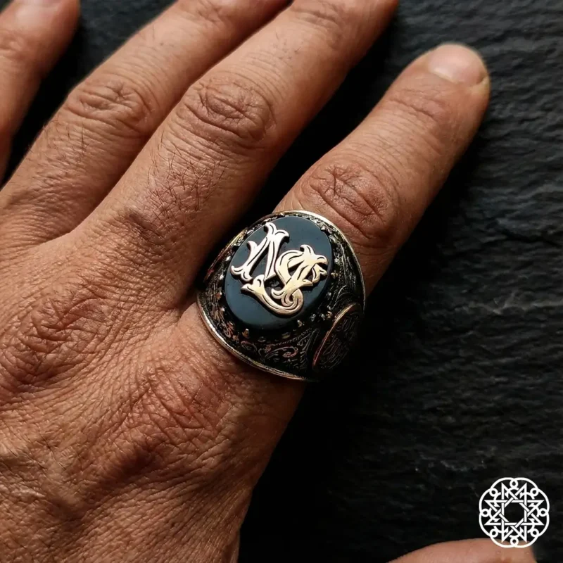 İsimli Değerli Kıl Gümüş Erkek Yüzük Modeli