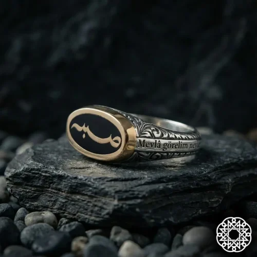 bnvnrs Sabır Gümüş Erkek Yüzük Modeli