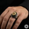 Aslan Ve İsimli Gümüş Erkek Yüzük Modeli