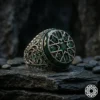 l1 Green Gümüş Erkek Yüzük Modeli
