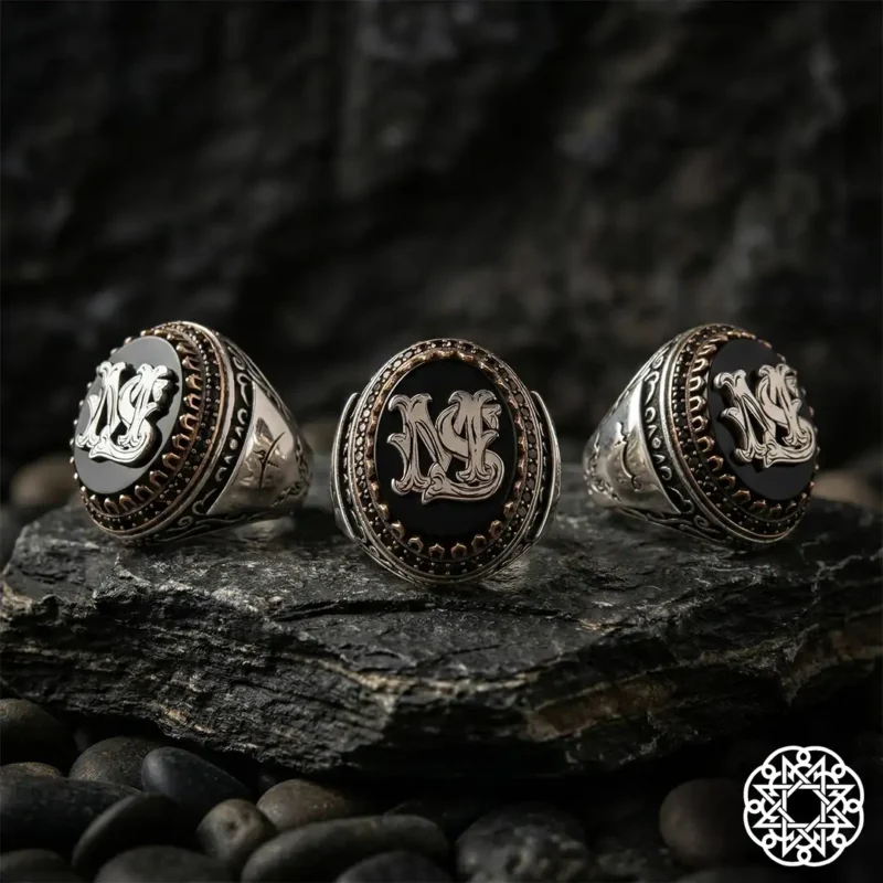 sasdfghfhfd Sabır Hiç ve İsimli Gümüş Erkek Yüzük Modeli