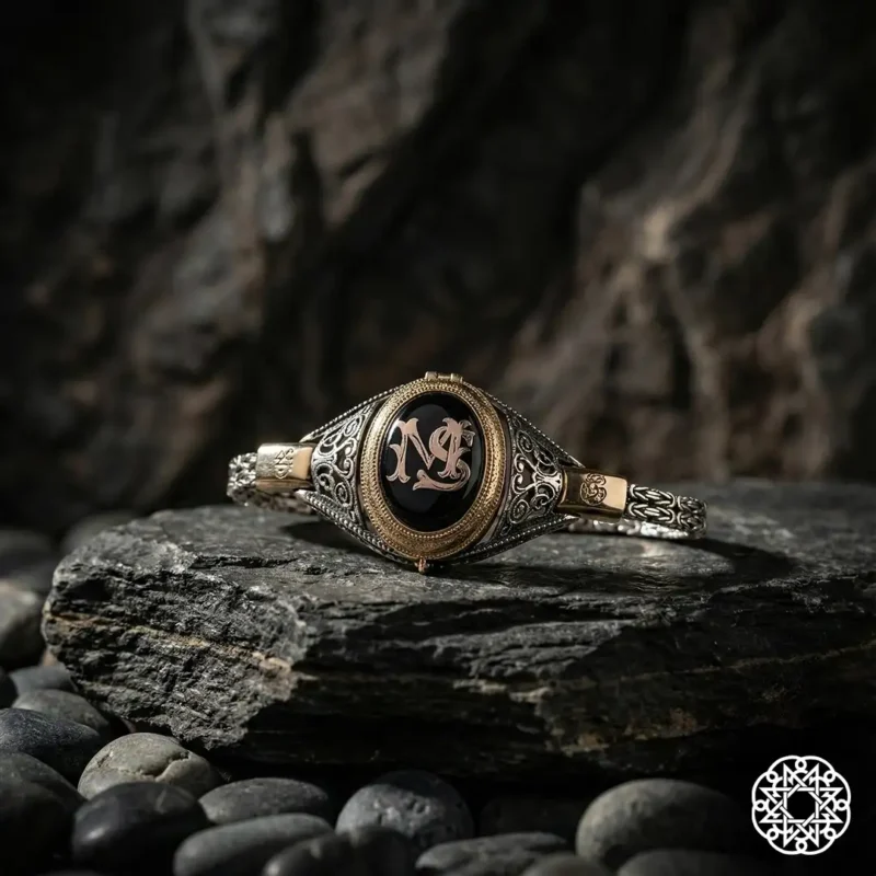 Allah’ım Onu Değerli Kıl Gümüş Erkek Bileklik Modeli