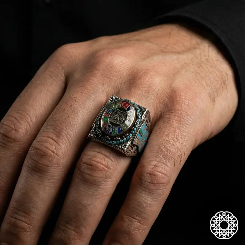 1 Emanet Türk Teşkilatı Gümüş Yüzük Modeli