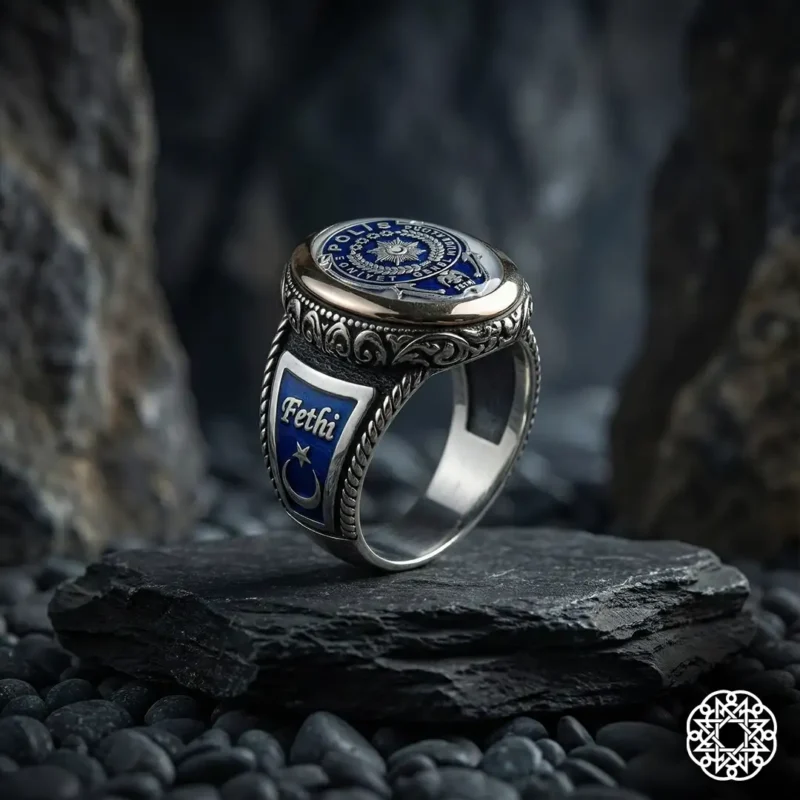 Polis Gümüş Erkek Yüzük Modeli