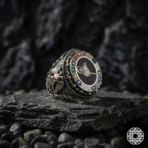 Ecdat Mührü Gümüş Erkek Yüzük Modeli