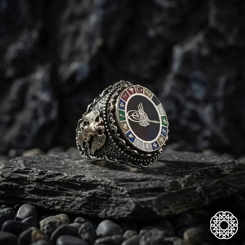 Ecdat Mührü Gümüş Erkek Yüzük Modeli