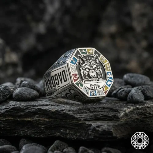 Türk İmparatorluğu Sekizgen Gümüş Yüzük