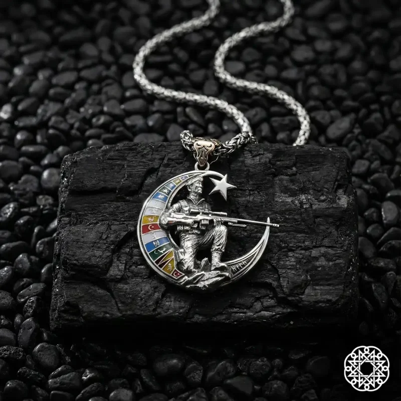 Türk Ordusu Gümüş Kolye Modeli