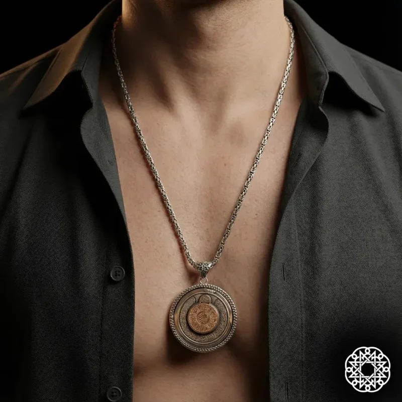 Ayetel Kürsi İnşirah Esma Ül Hüsna Gümüş Kolye