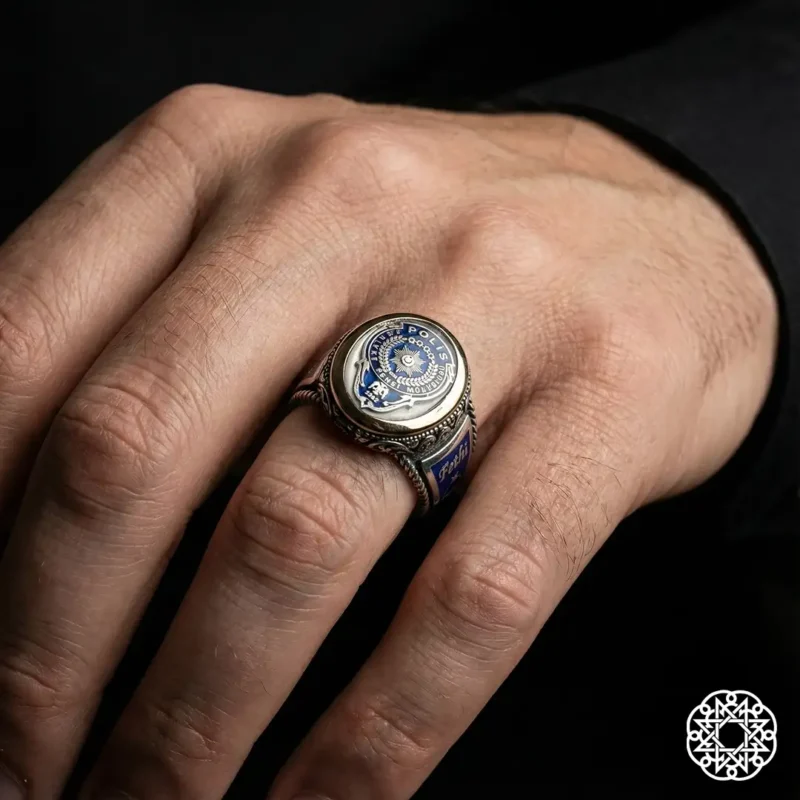 Polis Gümüş Erkek Yüzük Modeli