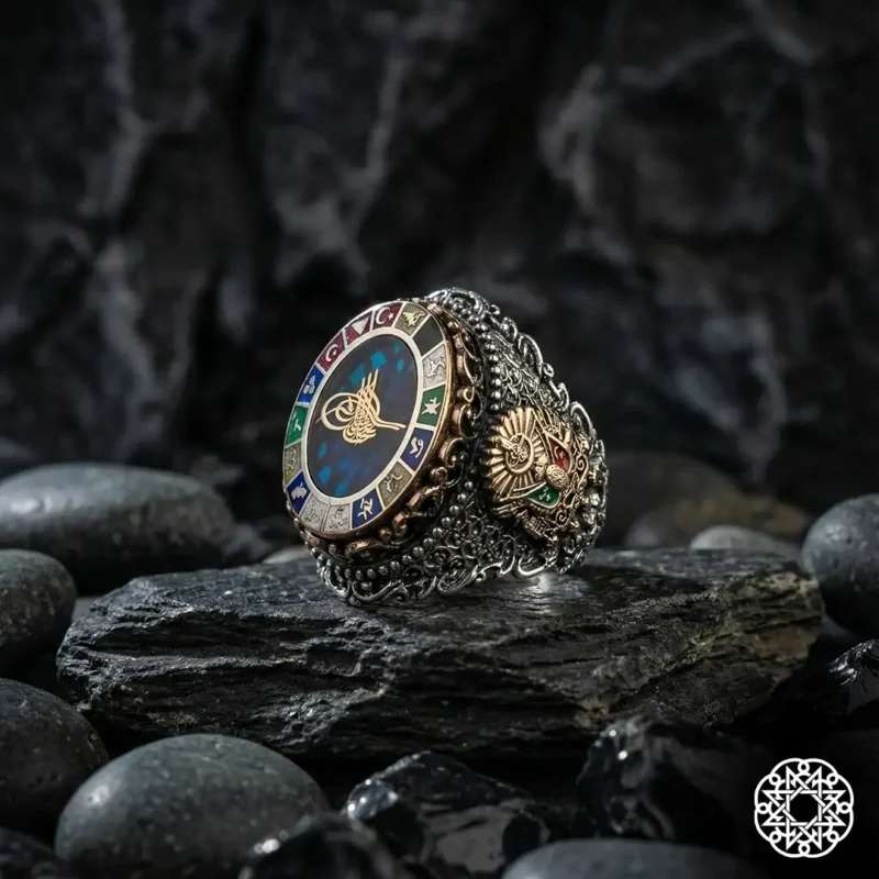 Ecdat Mührü Gümüş Erkek Yüzük Modeli