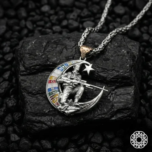 Türk Ordusu Gümüş Kolye Modeli