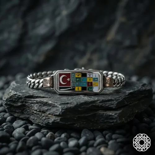 Türk Destanı Gümüş Erkek Bileklik Modeli