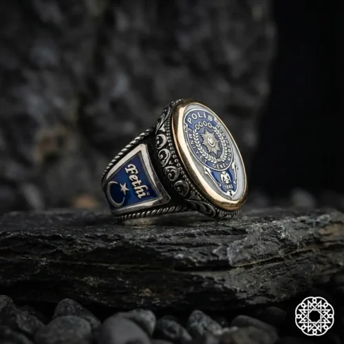 Polis Gümüş Erkek Yüzük Modeli
