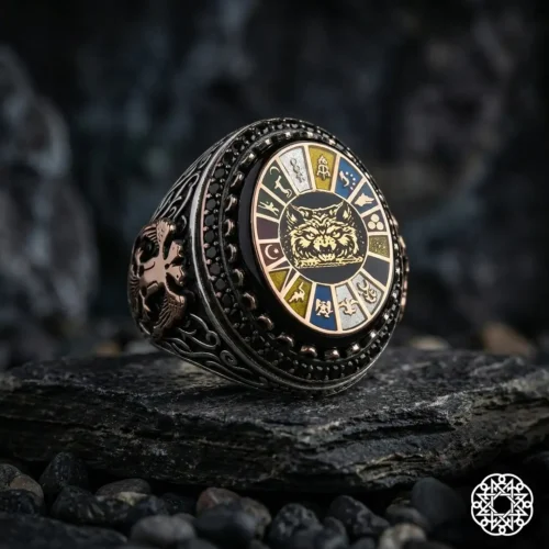 Turan 16 Türk Devleti & Bozkurt Gümüş Yüzük