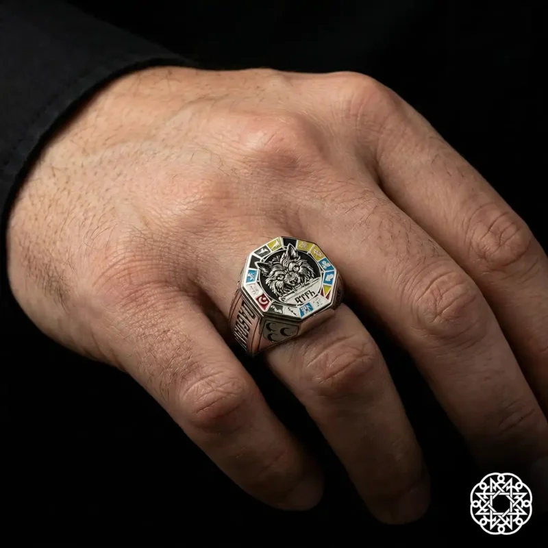 Türk İmparatorluğu Sekizgen Gümüş Yüzük