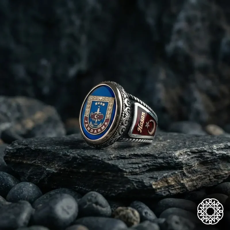 Jandarma Gümüş Yüzük Modeli