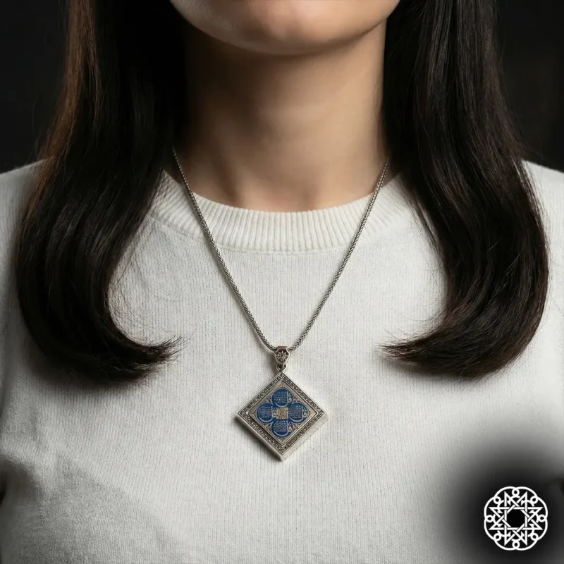 Koruma Duaları Gümüş Kolye Modeli