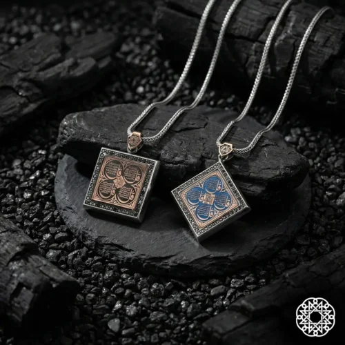 5 Koruma Duaları Gümüş Kolye Modeli