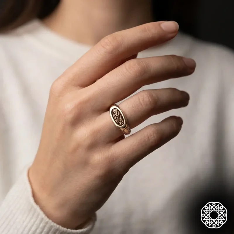 Kişi Sevdiğiyle Beraberdir Gümüş Yüzük Set